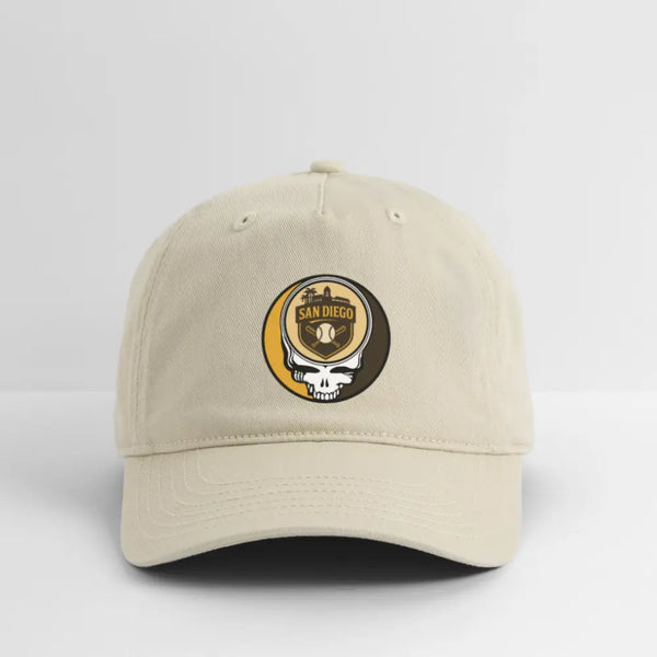 San Diego Padres Grateful Dead Stealie Dad Hat - khaki